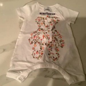BURBERRY of LONDON ~ THOMAS BEAR ROMPER NEWBORN 1 M 59 CM ~ NWOT